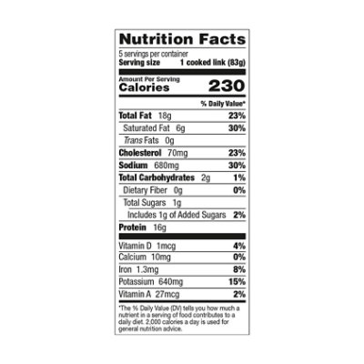 Swaggerty's Farm Premium Italian Hot Sausage, 5 Count - 19 Oz - Image 3
