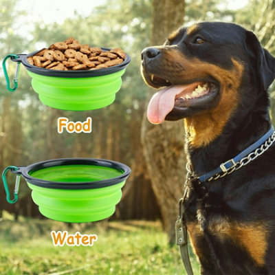Eggracks by Global Phoenix 4Pcs Silicone Collapsible Dog Bowls - Furry Friend Travel Essential - Image 4