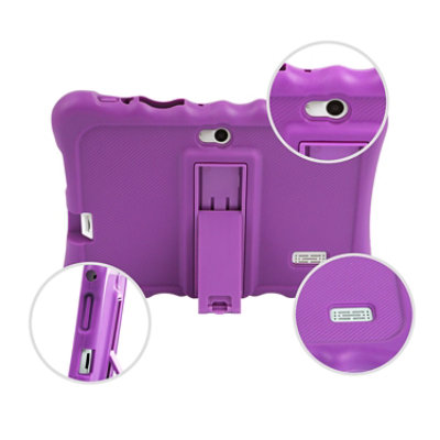 Eggracks by Global Phoenix Shock-Resistant Silicone Snap-On Case with Stand for 7' Tablets - Purple - 1 Pack Total (1 Case Per Pack) - Image 3
