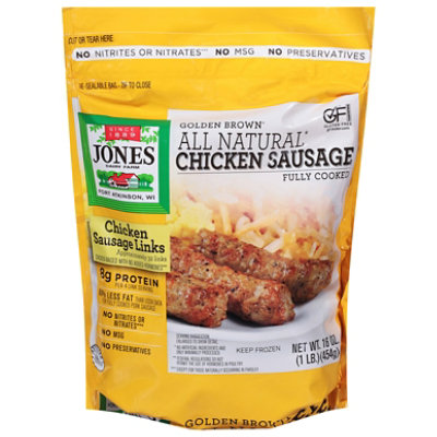 Jones Dairy Farm All Natural Chicken Sausage Links, 16oz, 32 Count - 16 OZ - Image 1