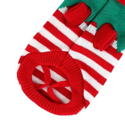 Eggracks by Global Phoenix Pet Christmas Turtleneck Sweater with Snowman Stripes - Festive Style for Your Furry Friend - Image 6