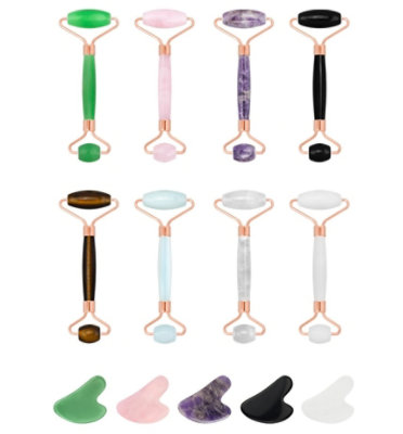 Vistashops - Gemmalina Rock N Roll Natural Gem Rollers And Gem Stones - 2 In 1 Set - 1 Pack - Image 1