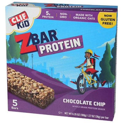 Clif Kid Zbar 5Ct Prtn Choc Chip 6.35 oz - Pack of 6 - Image 1