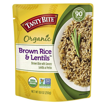 Tasty Bite - Brown Rice & Lentils, 8.8oz | Pack of 6 - Image 1
