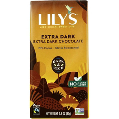 Lilys Sweets Bar Drk Choc 2.8 oz - Pack of 12 - Image 1