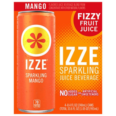 Izze Beverage Juice Sprkl Mango 4Pk 33.6 Fo - Pack of 6 - Image 2