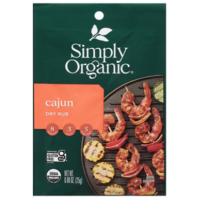 Simply Organic Cajun Dry Rub Pkt - 0.88 Oz - Image 3