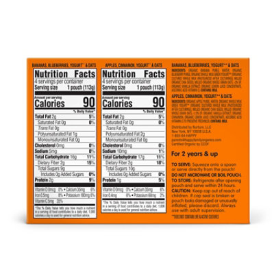 Happy Tot Organic Stage 4 Fruit Yogurt & Grain Blend Baby Food Pouch - 8-4 Oz - Image 3