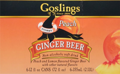 Goslings Peach Ginger Beer 6 In Cans - 6-12 Fl.Oz. - Image 6