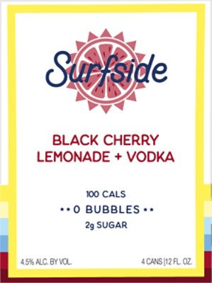 Surfside Black Cherry Lemonade Vodka Can - 4-355 Ml - Image 4