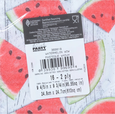 Watermelon Bev Napkin - 16 Count - Image 4