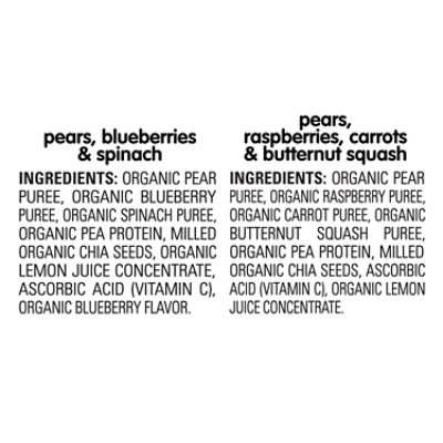 Happy Tot Organics Fiber & Protein Fruit & Veggie Blend Variety Pack Pouches - 8-4 Oz - Image 2