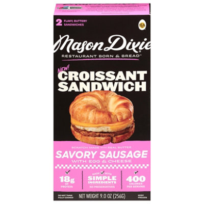 Mason Dixie Biscuit Croissant Sausage Egg Cheese 2ct - 9 Oz - Image 3