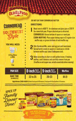 Old El Paso Southwest Style Cornbread Mix - 13.5 Oz - Image 6