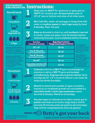 Betty Crocker Lower Sugar Yellow Cake Mix - 14 Oz - Image 5