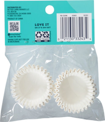 Overjoyed White Baking Cups Mini - 100 Each - Image 3