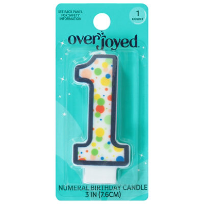 Overjoyed Candle Numeral 1 Eachch - Each - Image 2