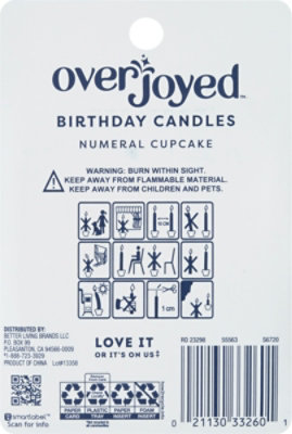 Overjoyed Candles Cupcake Numeral - 10 Count - Image 3