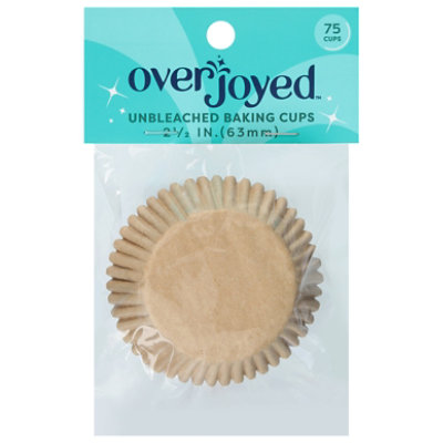 Overjoyed Unbleached Baking Cups 2.5 Inch - 75 Each - Image 1