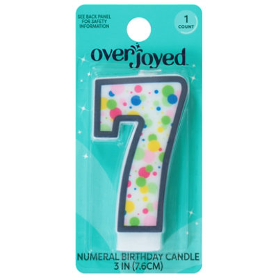 Overjoyed Candle Numeral 7 1 Eachch - Each - Image 2