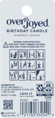 Overjoyed Numeral - 7 Birthday Candle - 1 Each - Image 3