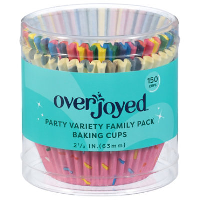 Overjoyed Baking Cups 2.5 Inch Party Variety Family Pack - 150 Each - Image 1