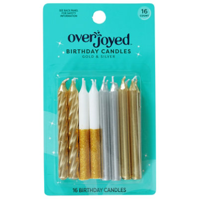 Overjoyed Candles Gold And Silver - 16 Count - Image 2