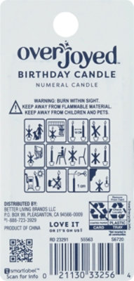 Overjoyed Numeral - 9 Birthday Candle - 1 Each - Image 3