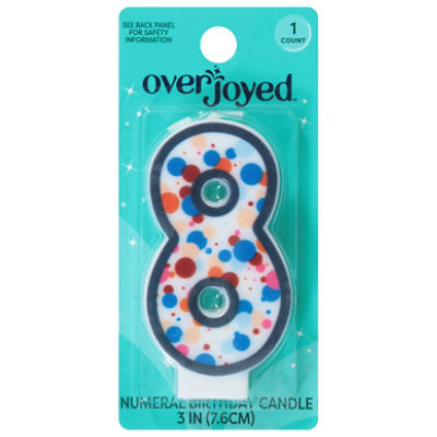 Overjoyed Numeral - 8 Birthday Candle - 1 Each - Image 2