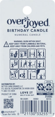 Overjoyed Candle Numeral 8 - 1 Each - Image 3