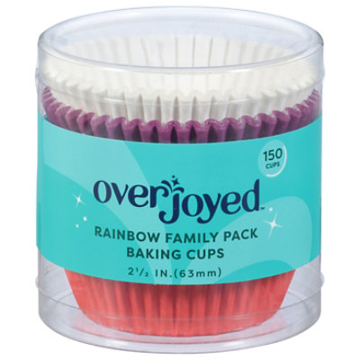 Overjoyed Rainbow Baking Cups 2.5 Inch Family Pack - 150 Each - Image 1