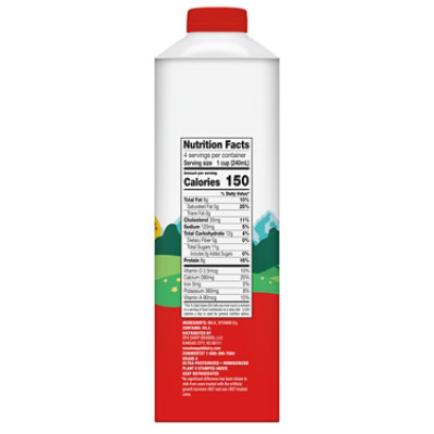 MEachdow Gold Milk Whole Vitamin D Ultra-pasteurized Quart Paper Carton Gable/tetra Top - Quart - Image 2