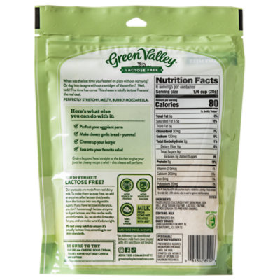 Green Valley Creamery Cheese MOzzarella Shreds - 6 Oz - Image 2