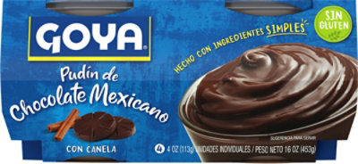 Goya Mexican Chocolate Pudding 4 Count -4 Oz - Image 1