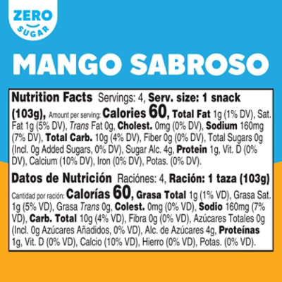 Jell O Zero Sugar Mango Sabroso Pudding Snack Cups 4 Count  - 14.5 Oz - Image 4