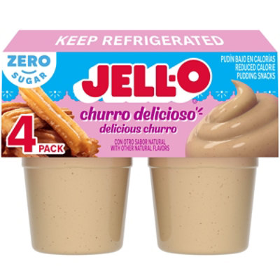 Jell O Zero Sugar Churro Delicioso Pudding Snack Cups 4 Count - 14.5 Oz - Image 2