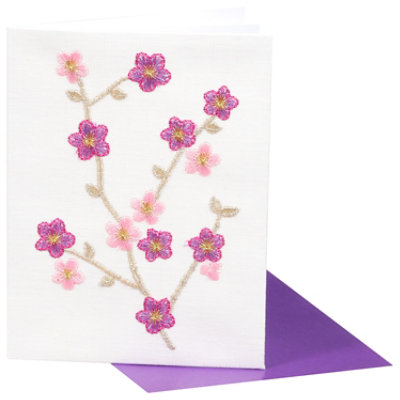 Papyrus Pink and Purple Flowers Spring Card - Each - Image 3