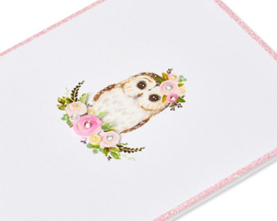 Papyrus Owl with Flowers Spring Card - Each - Image 4