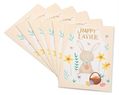 American Greetings Happy Easter Bunny Cards 6 Count - Each - Image 1