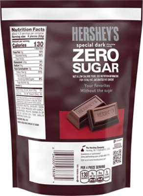 Hersheys Zero Sugar Special Dark Mildly Sweet Chocolate Pouch - Each - Image 6