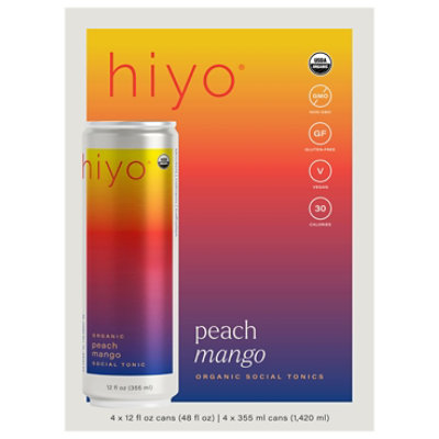 Hiyo Seltzer Peach Mango 4pk -12 Fl.Oz. - Image 2