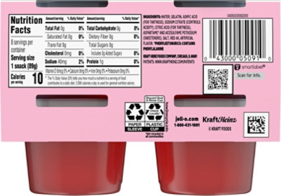 Jell-o Strawberry Artificially Flavored Zero Sugar Cups, 8 Count - 25 Oz - Image 6