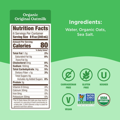 Califia Farms Organic Oat Milk - 48 Oz - Image 2