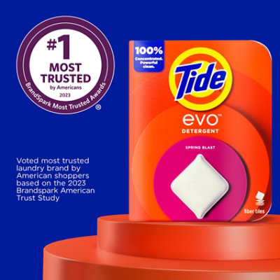 Tide Evo Laundry Detergent Fiber Tiles, Spring Blast - 16 Count - Image 6