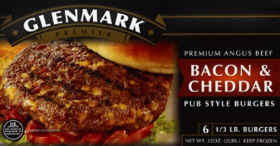 Glenmark Angus Bacon And Cheddar Burger - 32 Oz - Image 2