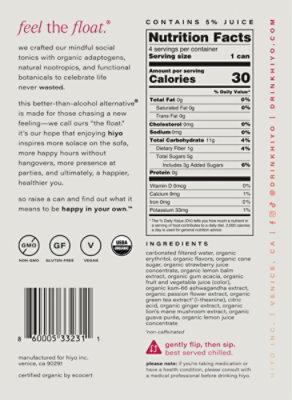 Hiyo Seltzer Strawberry Guava 4 pack - 12 Fl.Oz. - Image 5