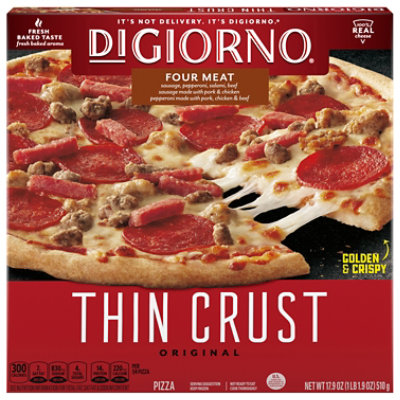 Digiorno Classic Thin Crust Four Meat FrOzen Pizza Box - 12in 17.9Oz - 17.9 Oz - Image 3