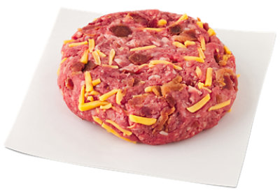 S Sel Beef Patty Bacon Cheddar Net Wt 5 Oz - Each - Image 1