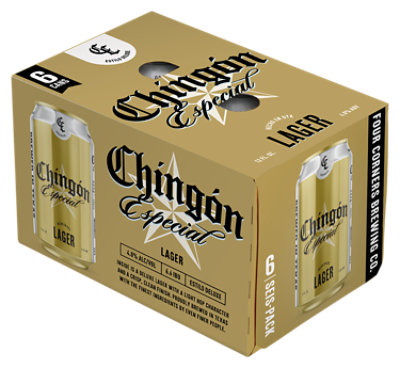 4 Corners Chingon Especial Lager 2 In Cans 6-12 Fl.Oz. - Image 1