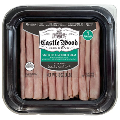 Castle Wood Reserve Smoked Uncured Ham - 16 Oz - Image 1